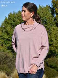 Merino Batwing Roll-neck Jersey
