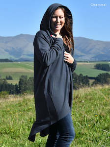 Cardis Hoodies Jerseys: Merino Splitback Hood Cardigan