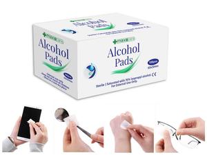 Nail Art: 2x - 75% Isopropyl Alcohol Prep Pad 60x30mm 100pc