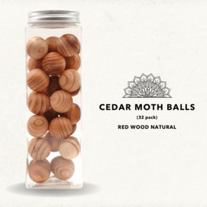 Hardware: Red Cedar Wood Moth Balls Natural Moth Repellent - Pack Of 32