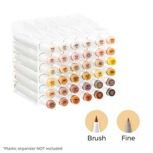 Art Supplies: Ohuhu Honolulu B 36 Skin Tone Colours Dual Tip Alcohol Markers