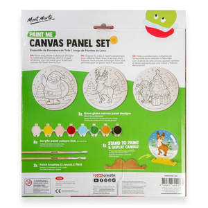 Mont Marte Art And Craft: Paint Me - Canvas Panels Set - Christmas Mont Marte