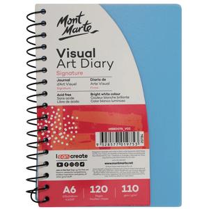 Art Diaries Sketchbooks: Visual Art Diary Signature A6 120 Pages 110gsm - Mont Marte