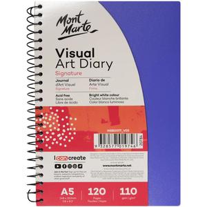 Art Diaries Sketchbooks: Visual Art Diary Signature A5 120 Pages 110gsm - Mont Marte