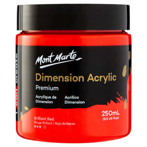 Acrylic Paint: Dimension Acrylic Premium 250ml - Brilliant Red - Mont Marte