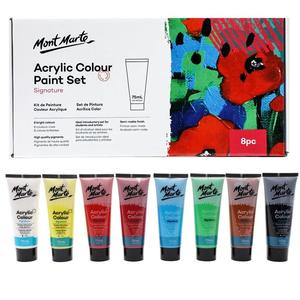 Acrylic Paint: Acrylic Colour Paint Set 8pc X 75ml - Mont Marte