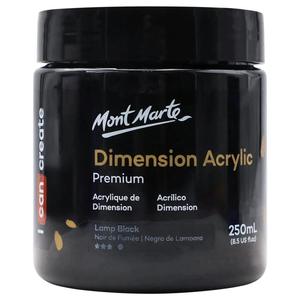 Dimension Acrylic Paint 250ml Pot - Lamp Black - Mont Marte
