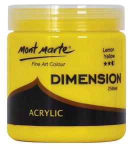 Dimension Acrylic Paint 250ml Pot - Lemon Yellow - Mont Marte
