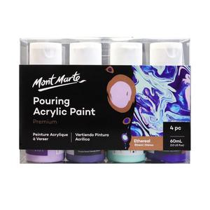 Mont Marte Pouring Acrylic Paint Set Premium 4pcs X 60ml (2oz) - Ethereal