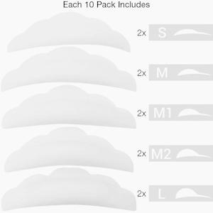 Health Beauty: Lash Lift Silicone Pads 5 pairs - Clear