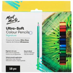 Ultra-soft Colour Pencils 18pc - Mont Marte