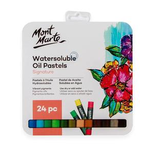 Watersoluble Oil Pastels 24pc In Tin Box - Mont Marte