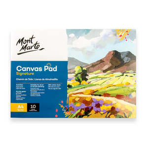 Canvas Pad Signature 10 Sheet A4 (8.3 X 11.7in) - Mont Marte