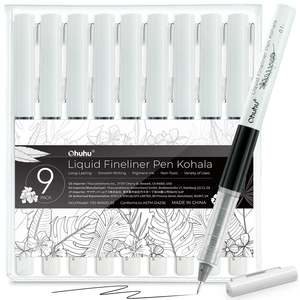 Markers: Ohuhu Kohala Liquid Fineliner Drawing Pens,9 Pack