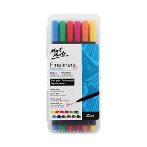 Art Brushes: Mont Marte Fine Liners Soft Grips 12pcs