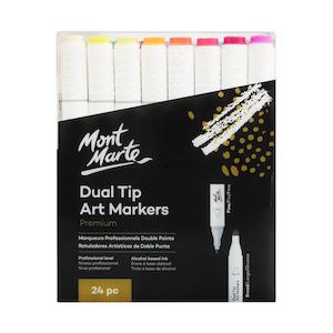 Mont Marte Dual Tip Alcohol Art Markers 24pcs