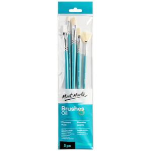 Art Brushes: Oil Brushes Signature Range 5pc - Mont Marte
