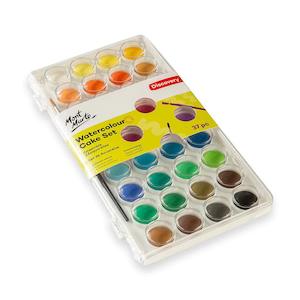 Paints Mediums: Watercolour Cake Set Discovery 37pc - Mont Marte