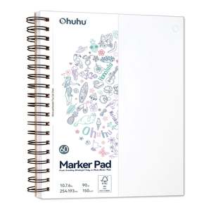 Ohuhu Marker Pad 7.6x10 Large 120LB 200GSM Bleedproof Double-Sided
