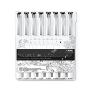 Ohuhu Fineliner Drawing Pens 8 Pack Archival Ink