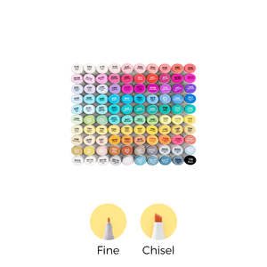 Art Supplies: Ohuhu Oahu 100 Colors Fine and Chisel Dual Tip Alcohol Markers