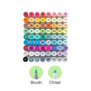 Art Supplies: Ohuhu Honolulu 72 Colors Brush and Chisel Dual Tip Alcohol Markers