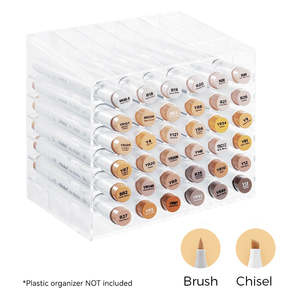 Art Supplies: Ohuhu Honolulu 36 Portrait Skin Colors Brush and Chisel Dual Tip Alcohol Markers