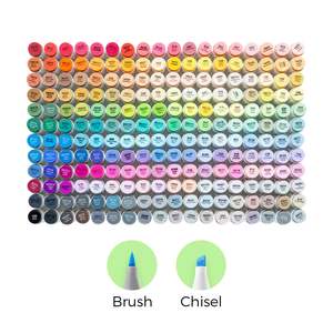 Art Supplies: Ohuhu Honolulu 216+1 Colors Brush and Chisel Dual Tip Alcohol Markers