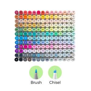 Art Supplies: Ohuhu Honolulu 168 Colors Brush and Chisel Dual Tip Alcohol Markers