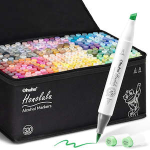 Art And Craft: Ohuhu Honolulu 320 Colours Dual Tip Alcohol Art Markers