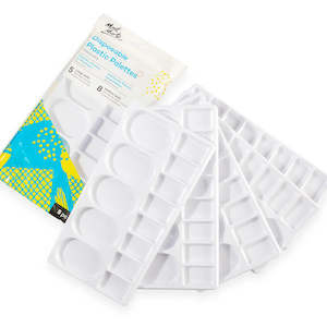 Art And Craft: Disposable Plastic Palettes Discovery 5pc - Mont Marte