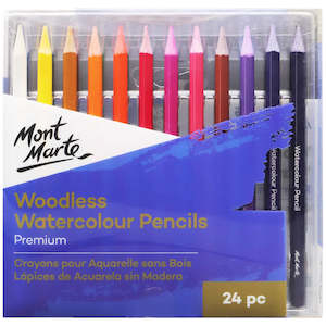 Art And Craft: Woodless Watercolour Pencils Premium 24pc - Mont Marte