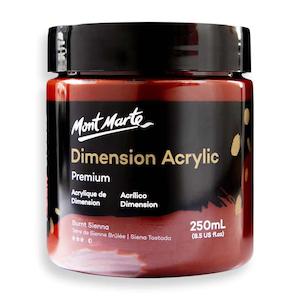 Acrylic Paint: Dimension Acrylic Paint 250ml Pot - Burnt Sienna - Mont Marte
