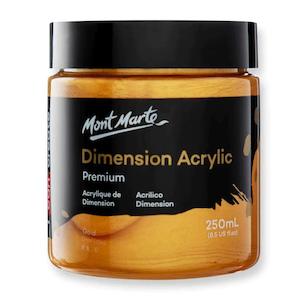 Dimension Acrylic Paint 250ml Pot- Gold - Mont Marte