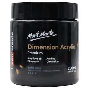Dimension Acrylic Paint 250ml Pot - Lamp Black - Mont Marte