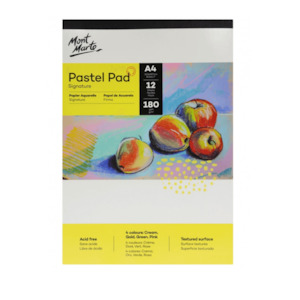 Signature Pastel Pad 4 colours 180gsm 12 Sheet A4 210 x 297mm (8.3 x 11.7in)