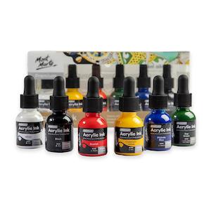 Drawing Inks: Acrylic Ink Premium 6pc x 20ml - Mont Marte