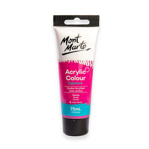 Art Supplies: Mont Marte Studio Acrylic Paint Tube 75ml - Cerise
