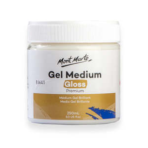 Art Supplies: Gloss Gel Medium Premium 250ml - Mont Marte