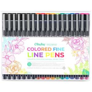 Art Supplies: Ohuhu Hana Coloured Fineliner Drawing Pens, 18 Pack
