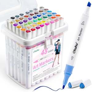 Art Supplies: Ohuhu 48 Colours Dual Tip Alcohol Art Markers