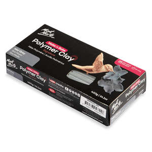 Art Supplies: Make n Bake Polymer Clay Signature 400g - Mid Grey Mont Marte