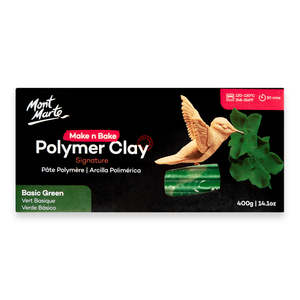 Make n Bake Polymer Clay Signature 400g - Basic Green - Mont Marte