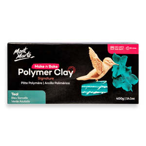 Make N Bake Polymer Clay Signature 400g (14.1oz) - Teal Mont Marte