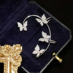 Jewelry Watches: Fashion Earring Butterfly Ear Clip And Ear Hook Jewelry