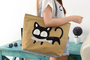 Cat Canvas Shoulder Bag