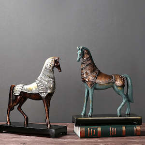 Home Garden Furniture: Decorative Ornaments Bronze War Horse Ornaments