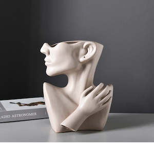Modern Nordic Style Creative Portrait Vase Human Head Flower Vases Decorative Or&hellip;