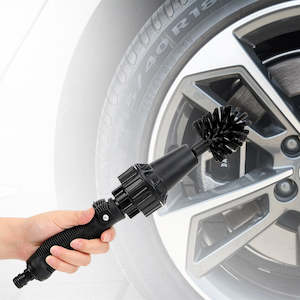 Home Improvement: Water-driven Rotary Cleaning Brush Wash Hand-held Water Spray Brush