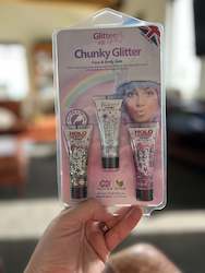 Face Paints Rebellious Hair: Chunky Glitter Gel Face and Body Set